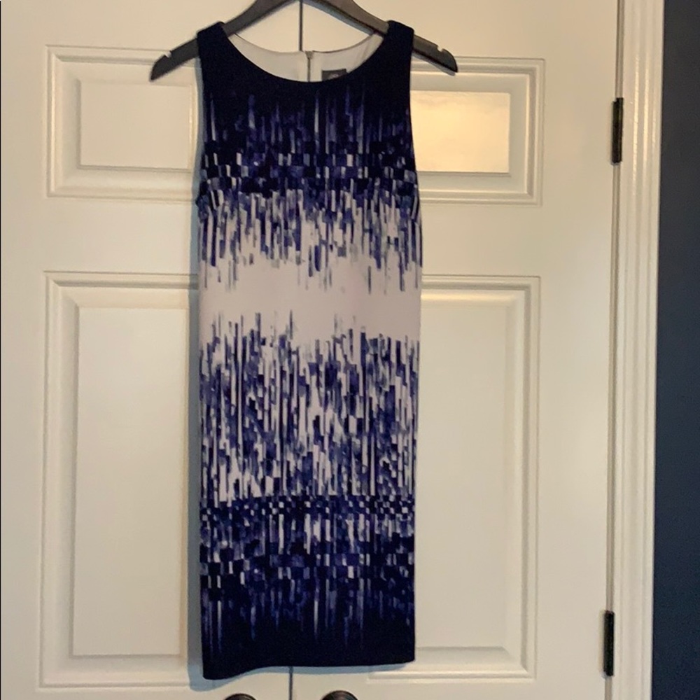 Vince Camuto blue and white dress